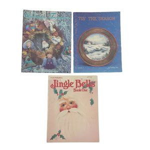 Vintage Crafting Books Lot Of 3 Christmas Painting Fabric Ornaments Tole Canvas